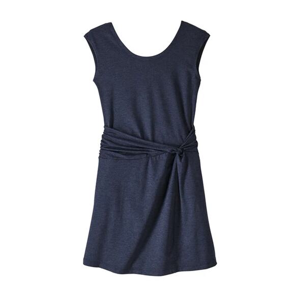 Patagonia Dresses & Skirts - Patagonia Nena Seabrook Twist Tank Mini Dress Womens Large Navy Blue Sleeveless